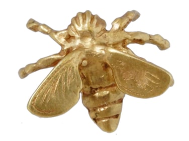 ANTIQUE 14K GOLD LAPEL PIN MODELED AS A BEE