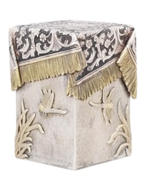 RUSSIAN GILT SILVER NIELLO DRAGONFLY TEA CADDY