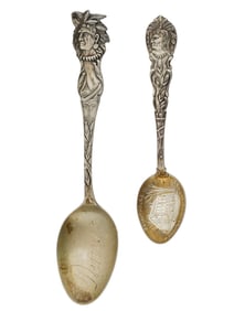 NATIVE AMERICAN STERLING SILVER SOUVENIR SPOONS
