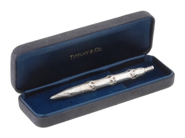 TIFFANY AND CO 925 SILVER BALLPOINT BAMBOO PEN