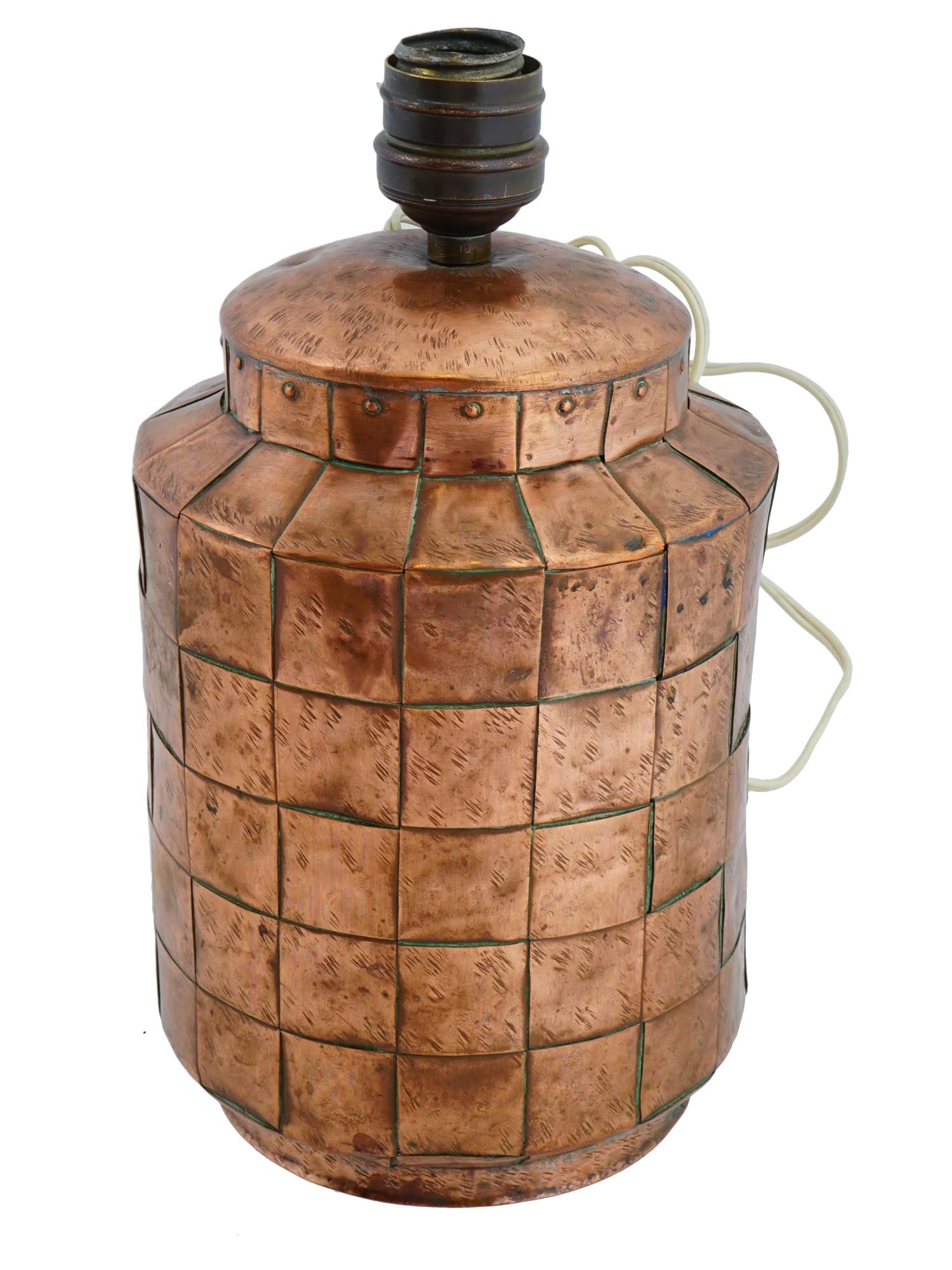 ANTIQUE AMERICAN COPPER LAMP ATTR TO ROYCROFT (1 of 8)