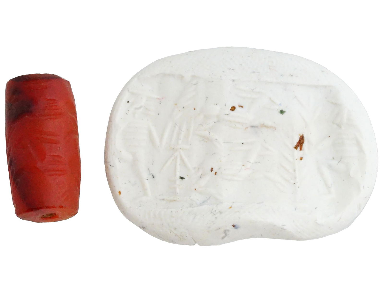 ANCIENT 800 BC NEAR EASTERN CARNELIAN CYLINDER SEAL (1 of 7)