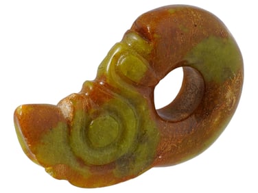 ANTIQUE CHINESE HAND CARVED JADE AMULET PENDANT