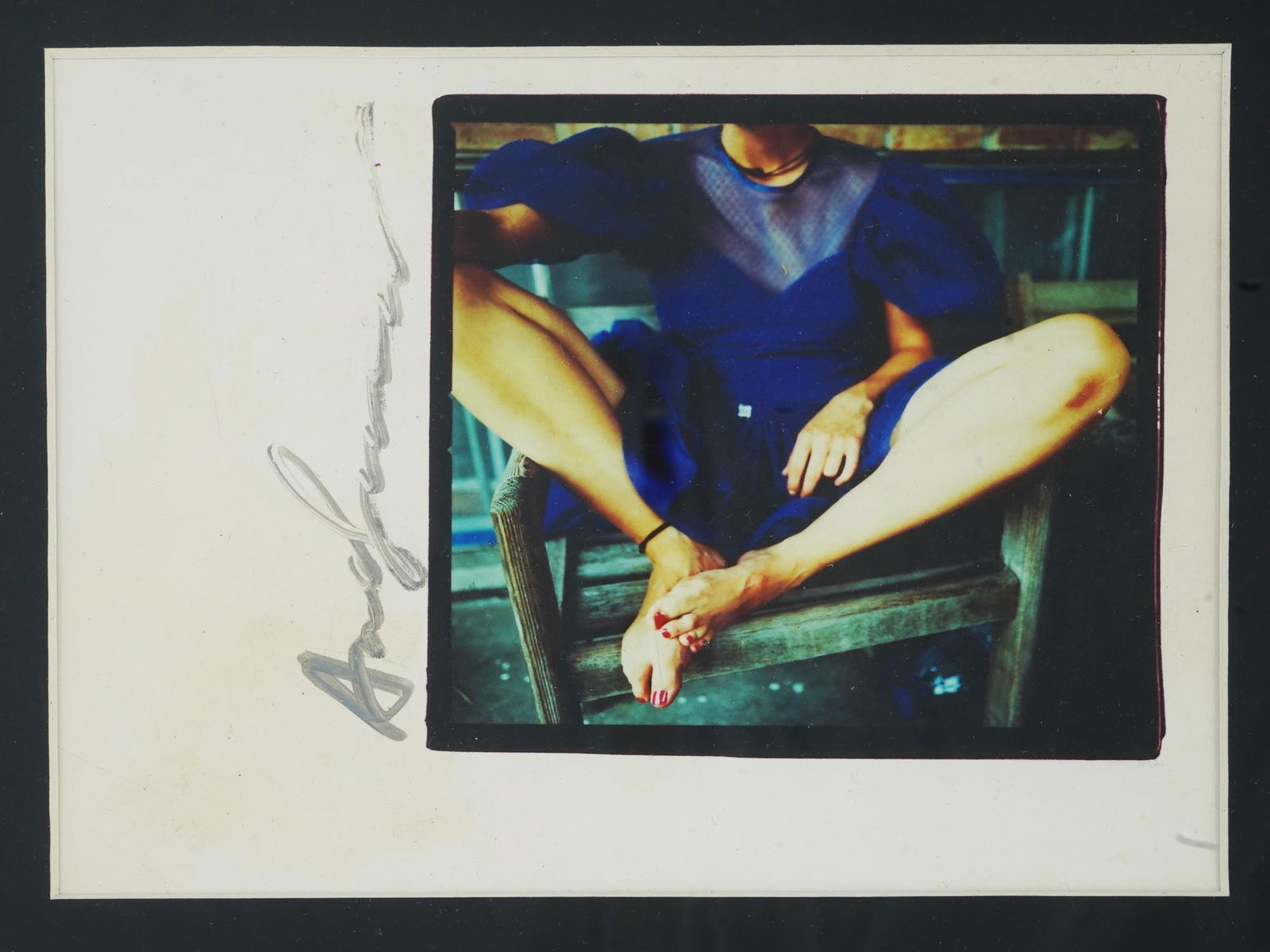 BLUE DRESS PHOTOGRAPH AFTER ANDY WARHOL SIGNED (1 of 4)