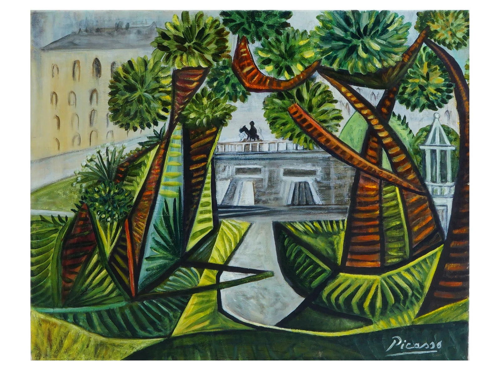 SPANISH LANDSCAPE OIL PAINTING AFTER PABLO PICASSO (1 of 4)