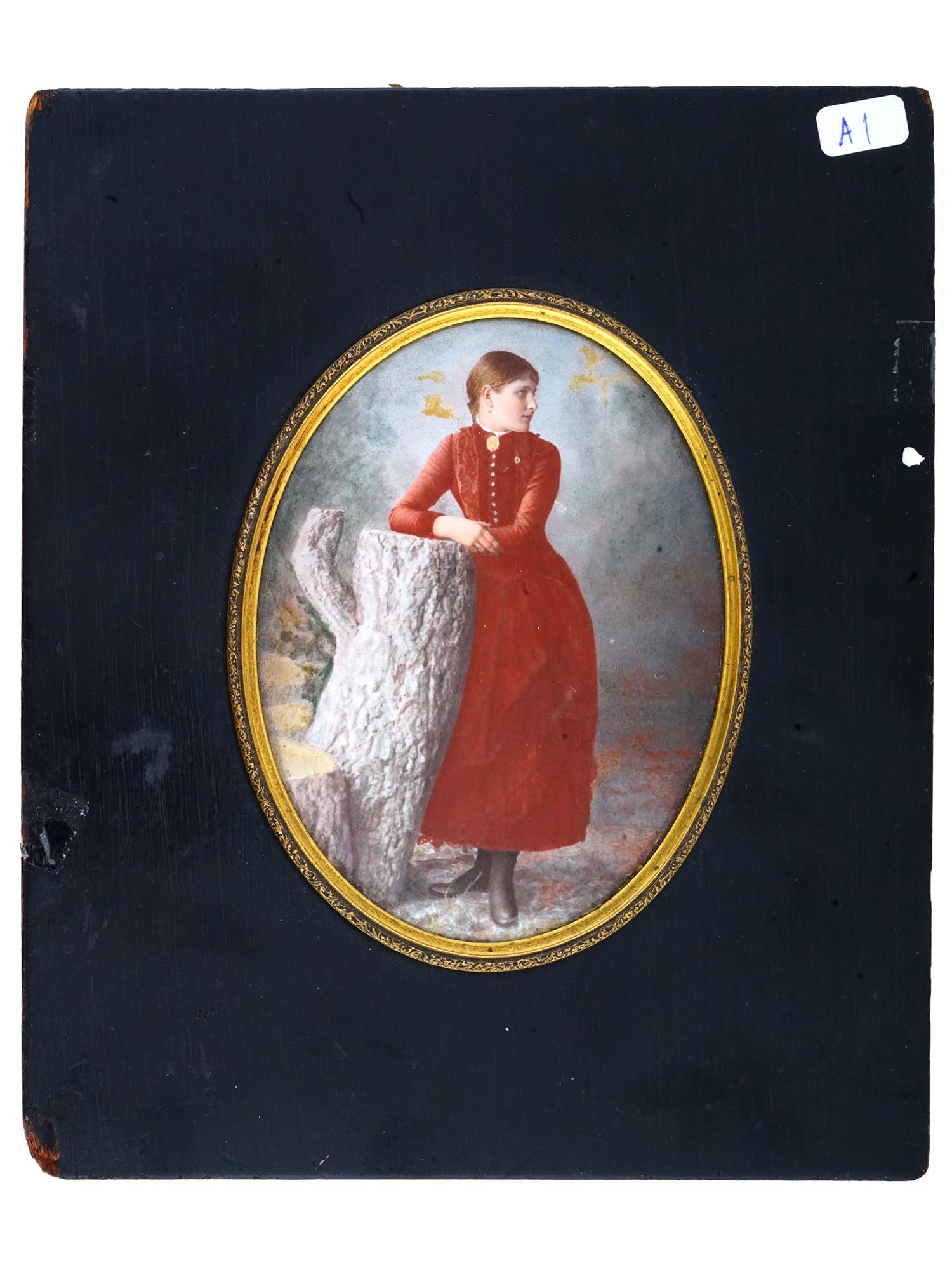 ANTIQUE MINIATURE PAINTING AFTER WITCOMB 1920 (1 of 9)