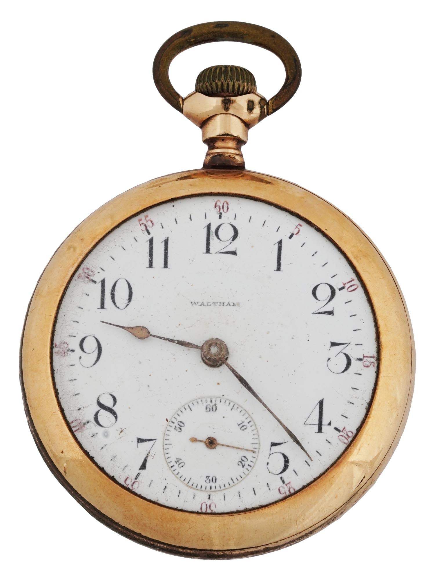 ANTIQUE PS BARTLETT 14K GOLD PLATED POCKET WATCH (1 of 12)