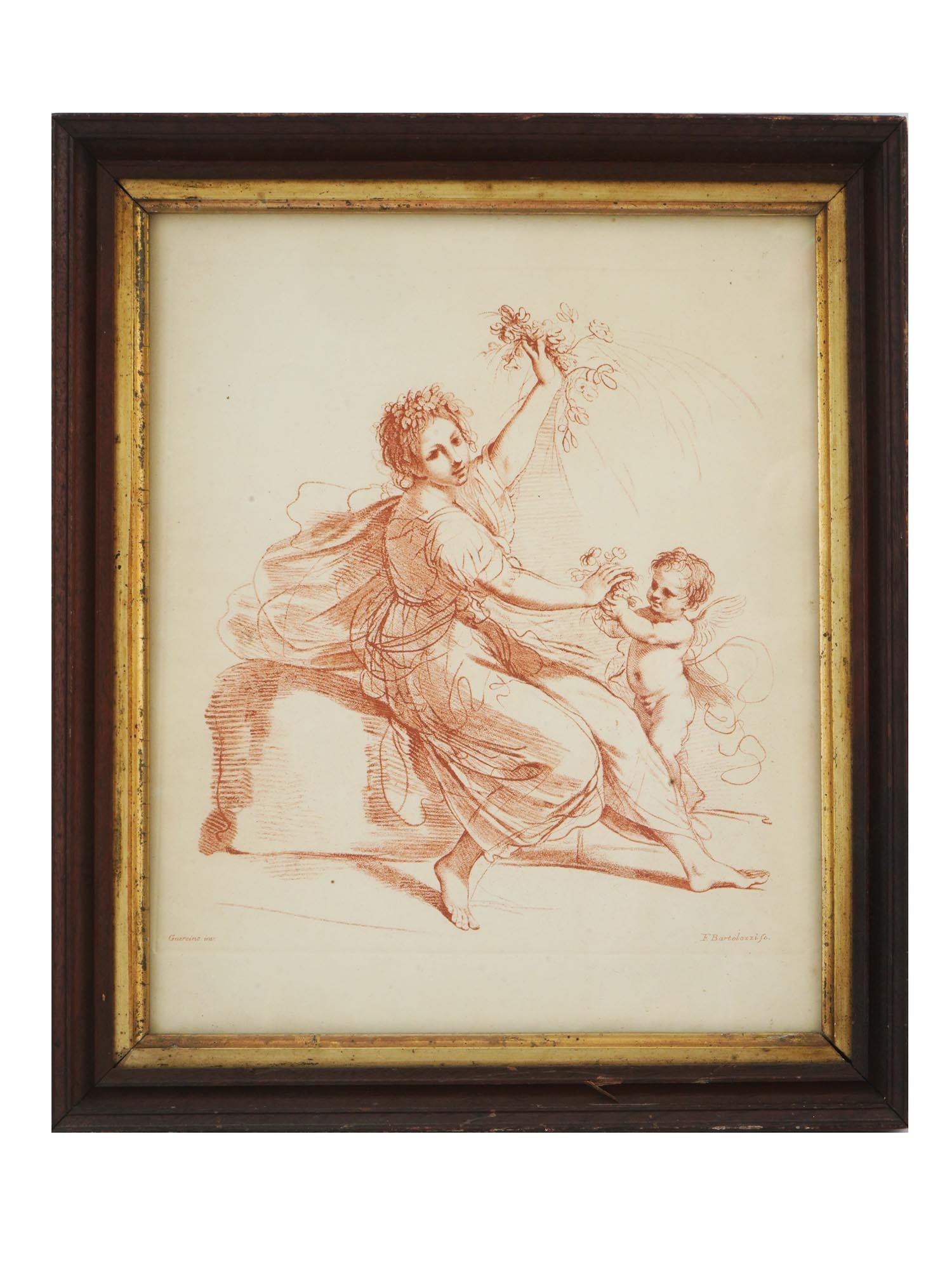 ITALIAN FLORA ETCHING BY BARTOLOZZI AFTER GUERCINO (1 of 5)