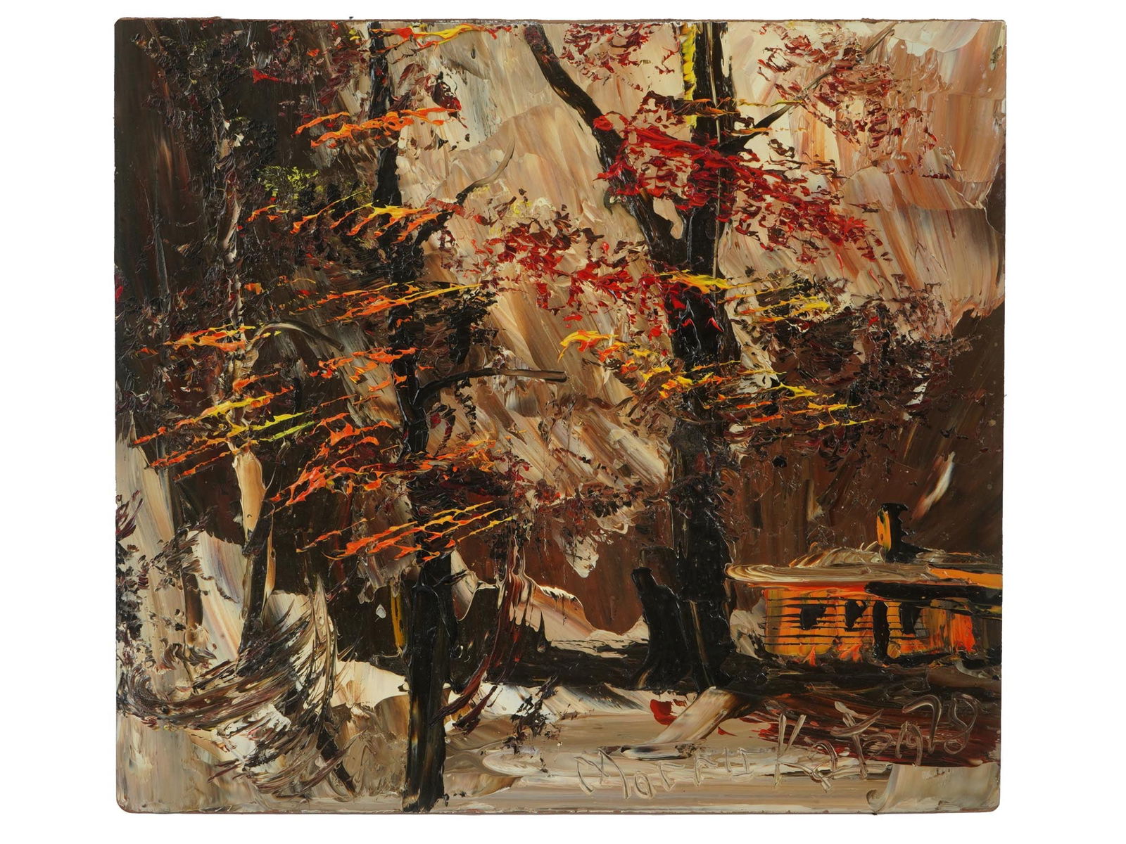 1978 AMERICAN LANDSCAPE PAINTING BY MORRIS KATZ (1 of 4)