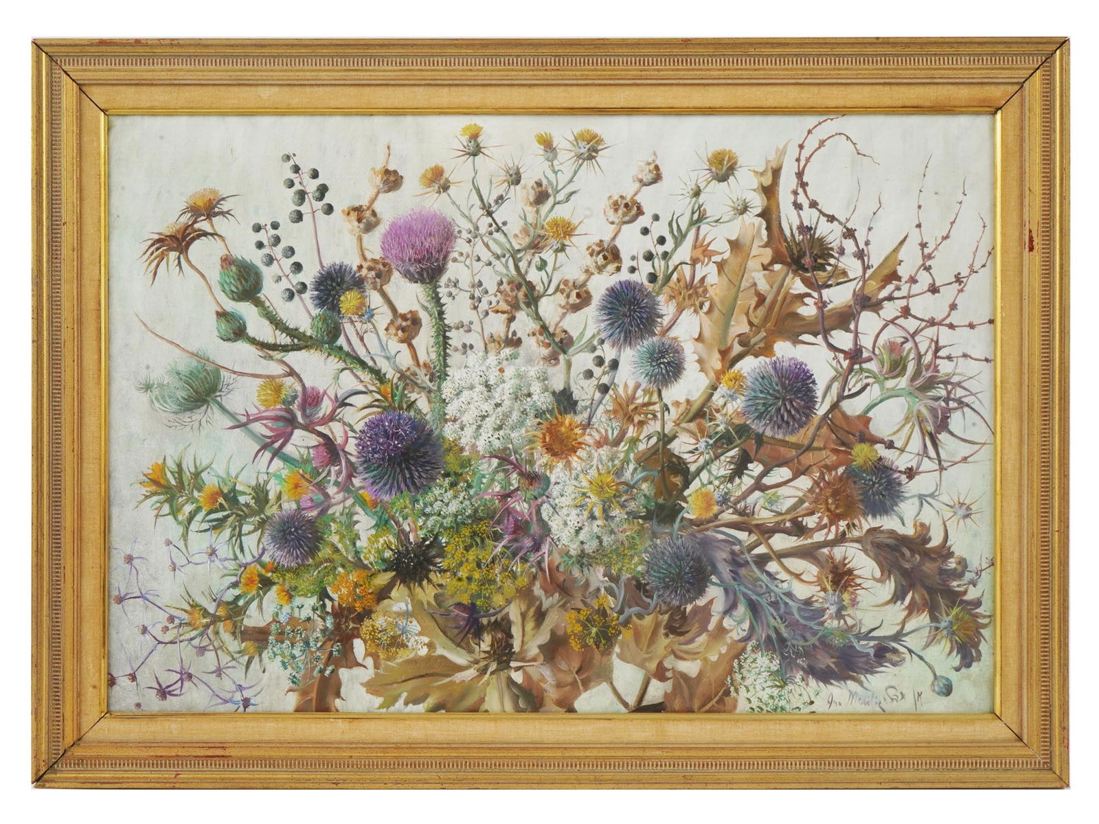 FLORAL STILL LIFE OIL PAINTING BY ANN SONIA MEDALIE (1 of 5)