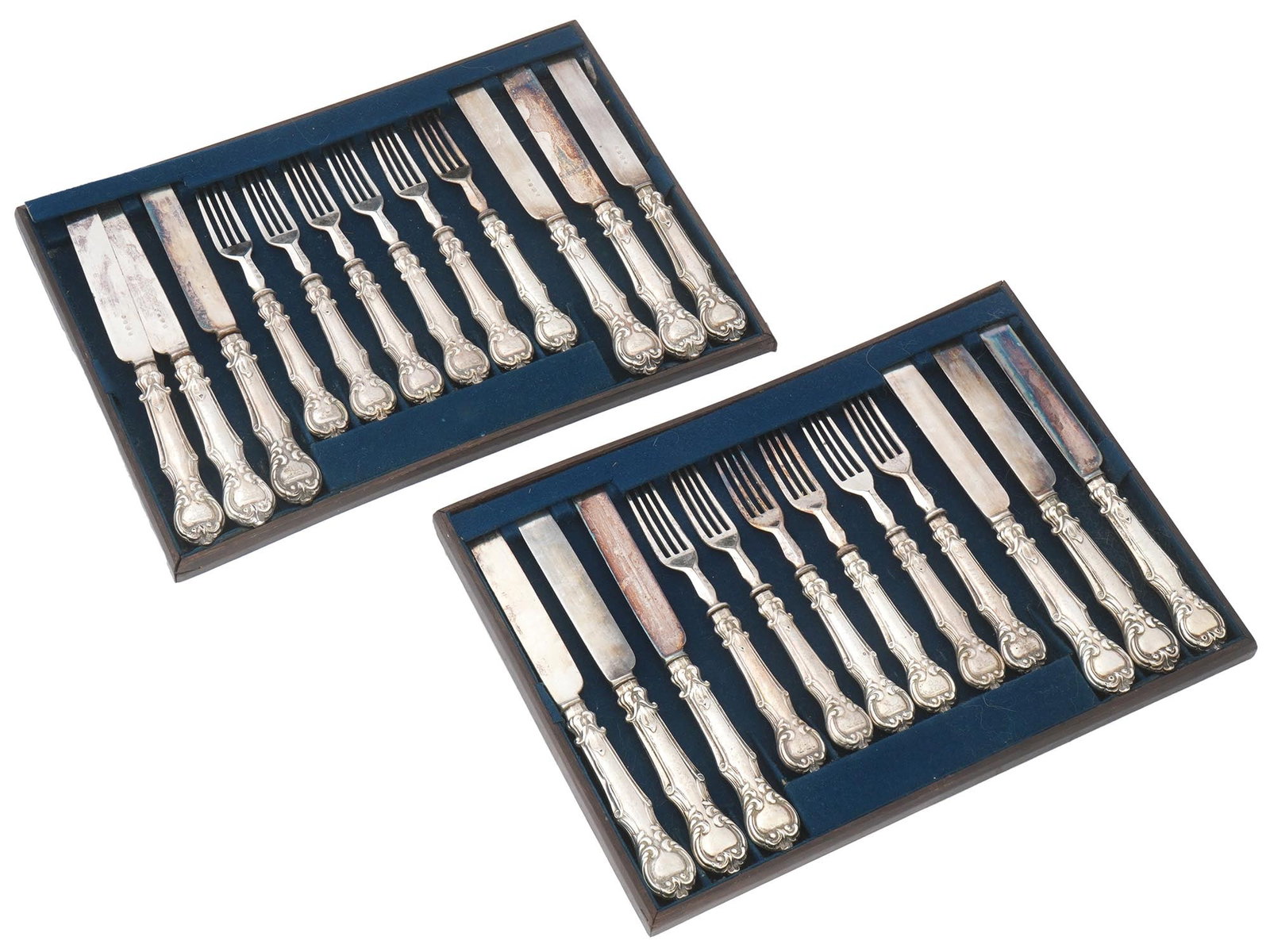 EARLY 20TH C ENGLISH STERLING SILVER FLATWARE SET (1 of 12)