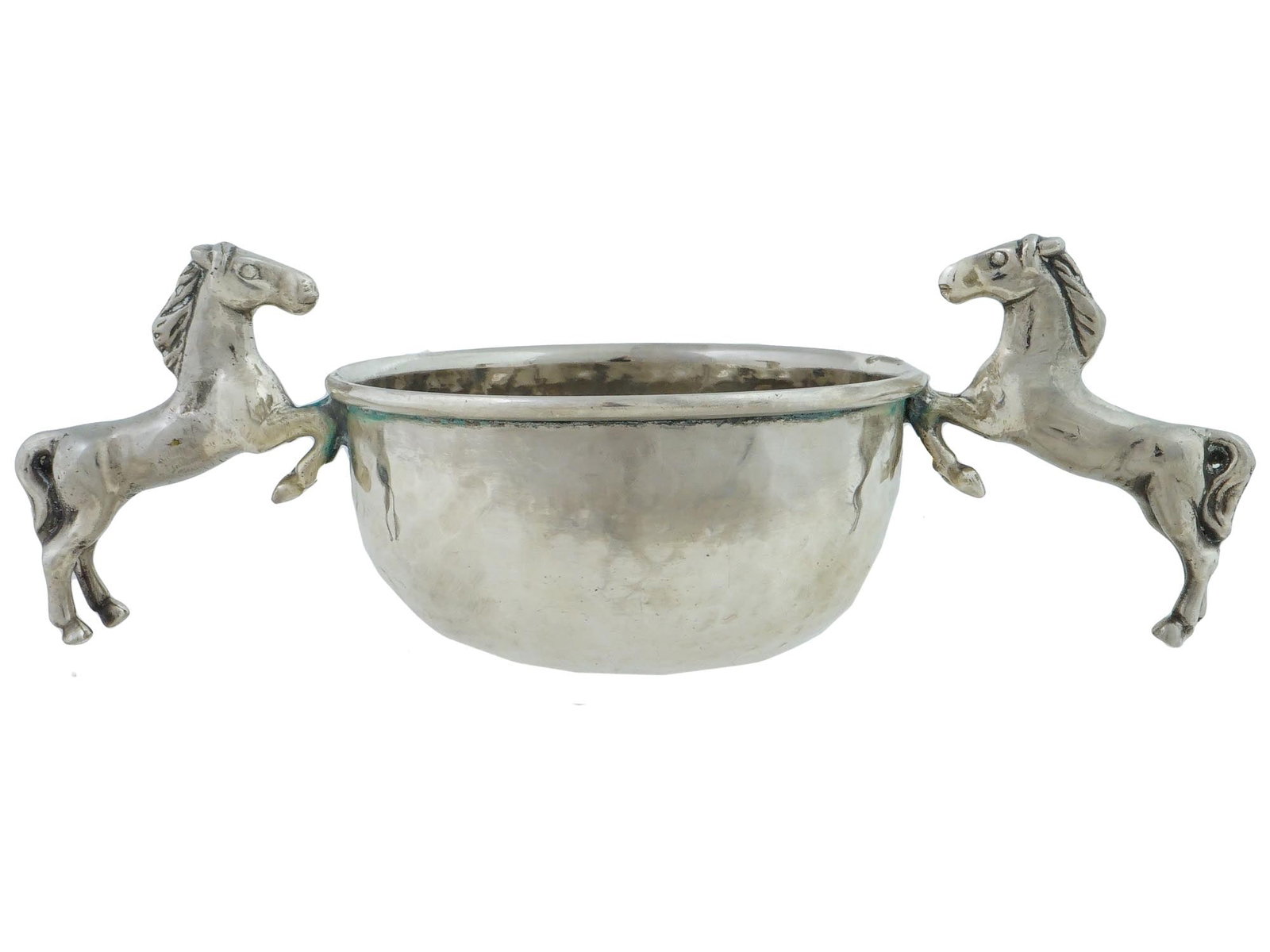 HERMES SILVER PLATED SERVING BOWL WITH HORSES (1 of 7)