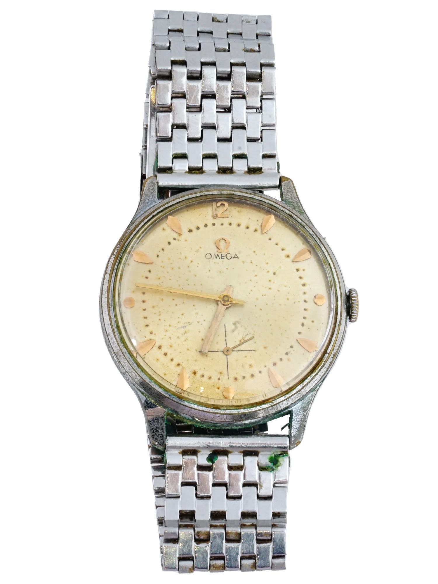 MID CENTURY OMEGA STAINLESS STEEL WRISTWATCH (1 of 9)