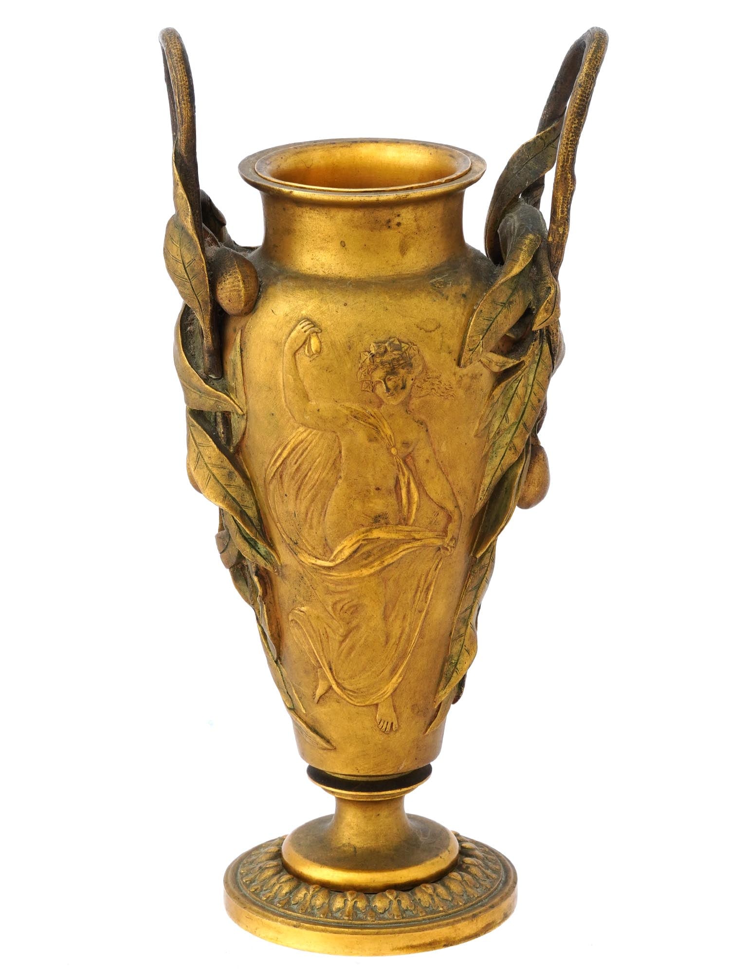 ANTIQUE FRENCH GILT BRONZE AMPHORA VASE (1 of 8)