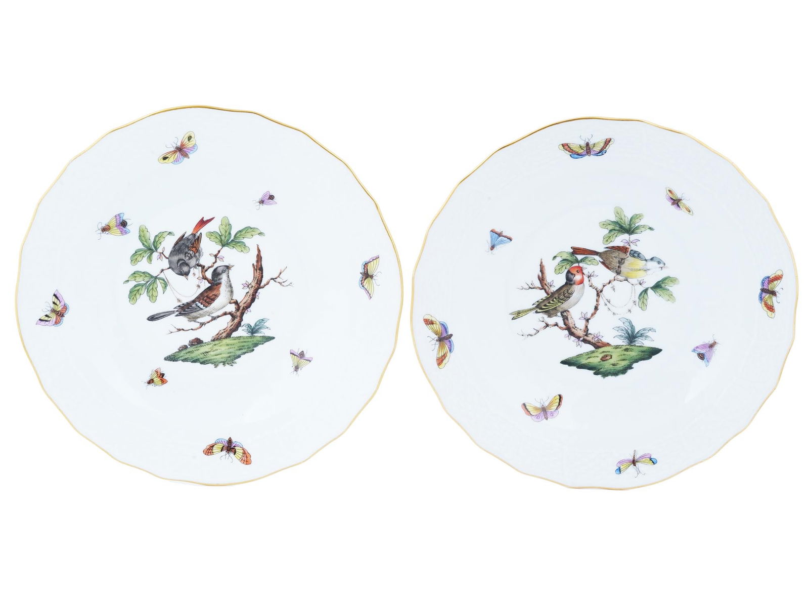 HUNGARIAN HEREND ROTHSCHILD BIRD PORCELAIN BOWLS (1 of 5)