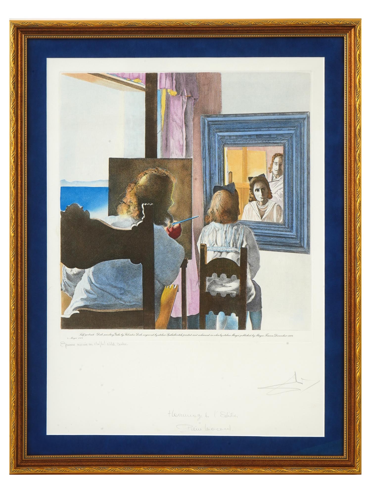 SALVADOR DALI SELF PORTRAIT WITH GALA ENGRAVING (1 of 7)