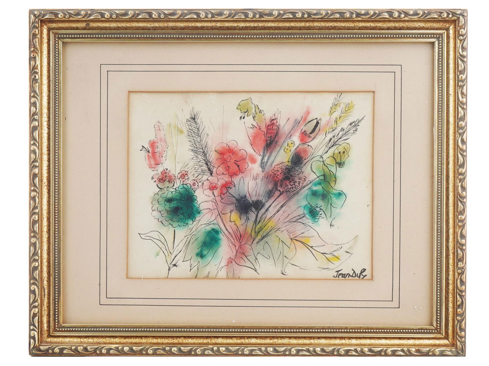 FRENCH STILL LIFE WATERCOLOR PAINTING BY JEAN DUFY (1 of 4)