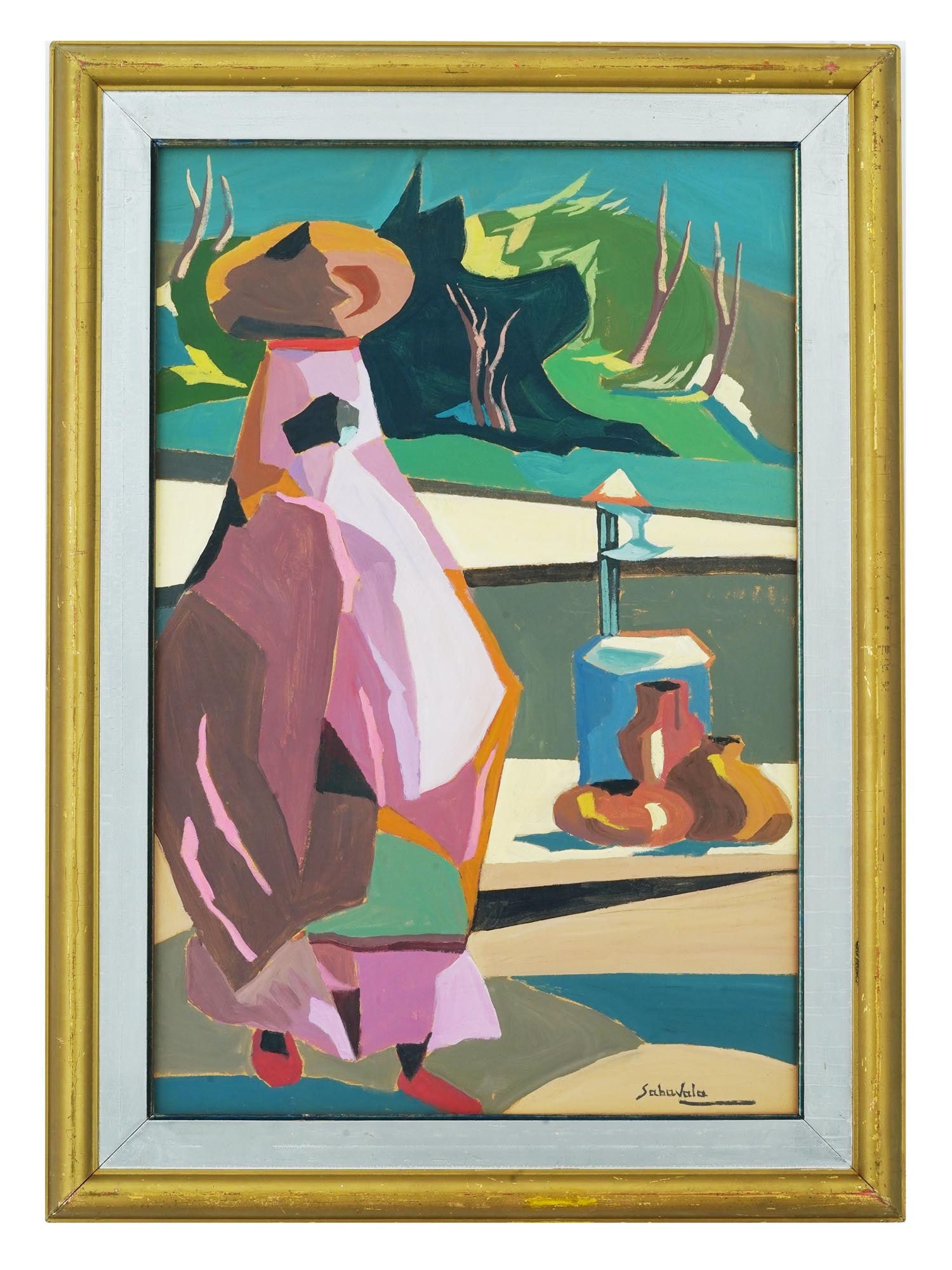 MID CENT INDIAN OIL PAINTING BY JEHANGIR SABAVALA (1 of 5)