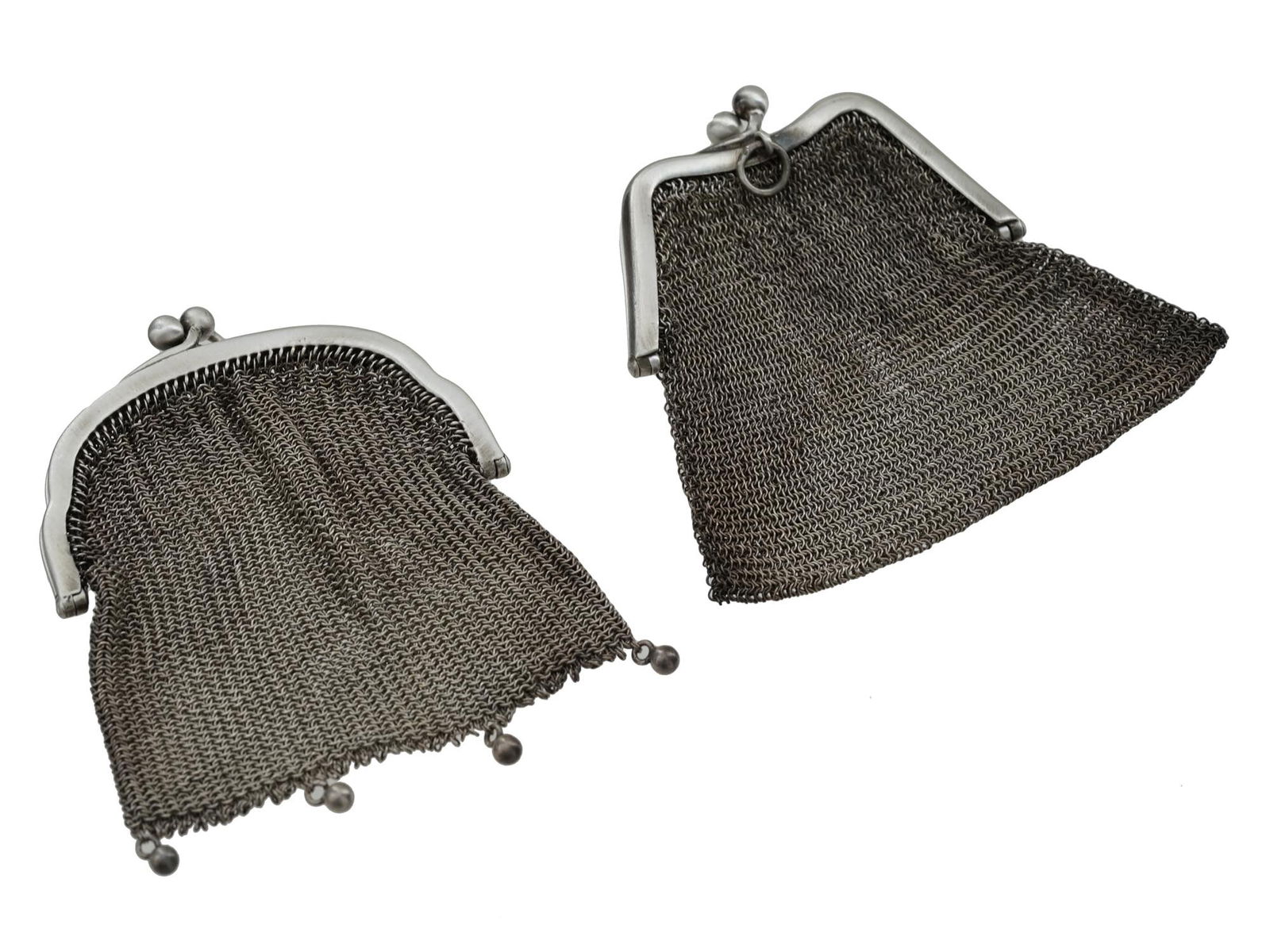 RUSSIAN AND GERMAN SILVER CHAINMAIL COIN PURSES (1 of 6)