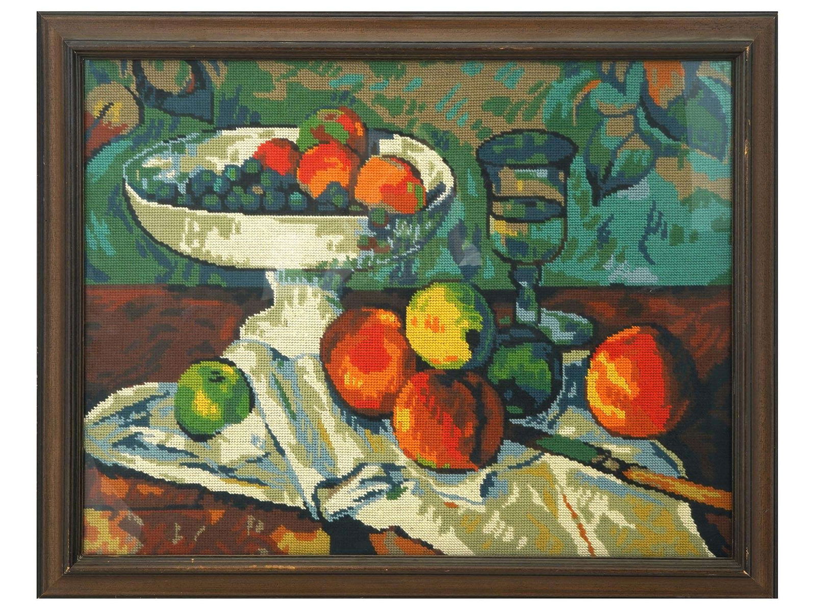 FRUITS STILL LIFE NEEDLEPOINT AFTER PAUL CEZANNE (1 of 4)