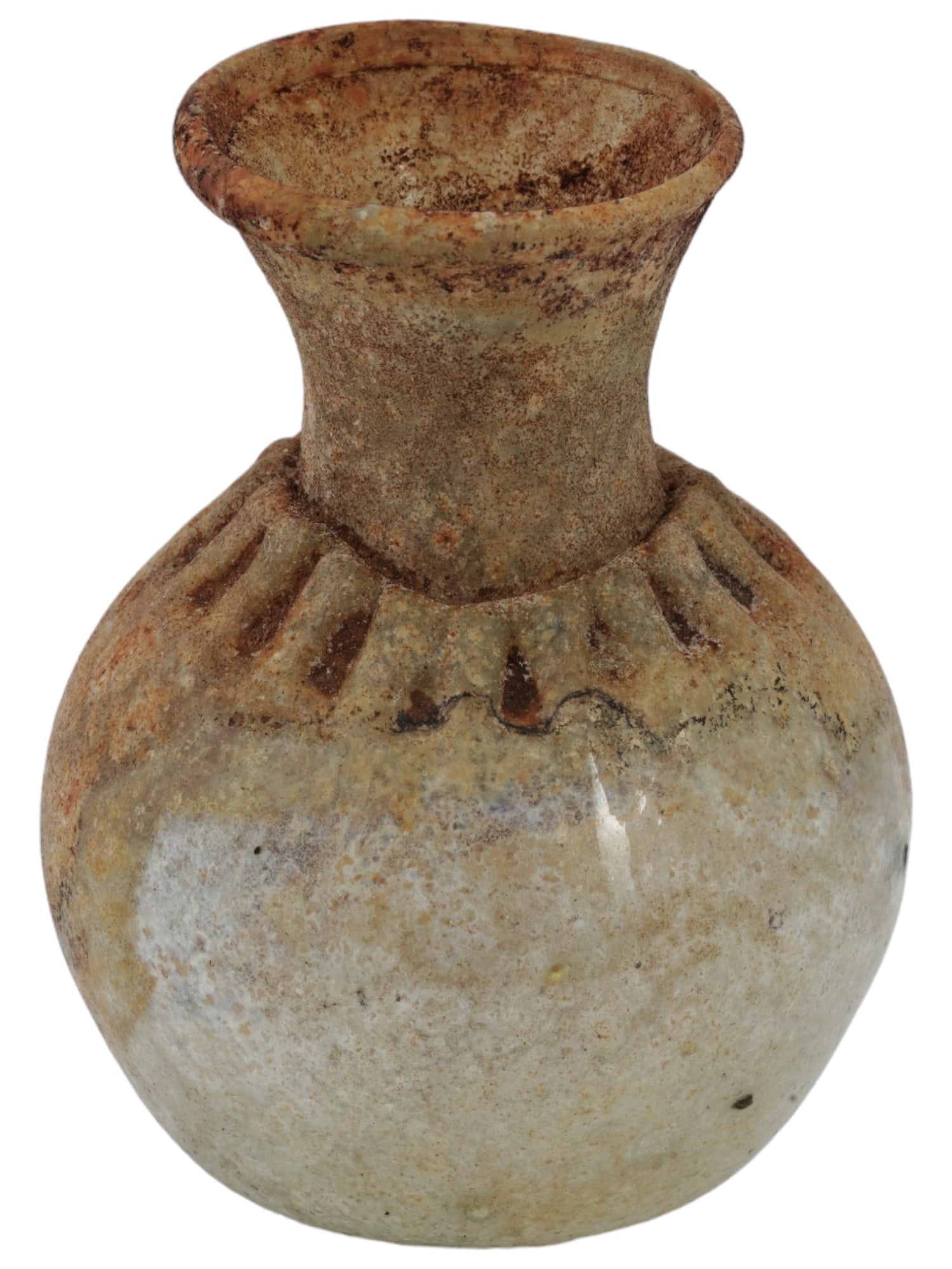 ANCIENT ROMAN DECORATED GLASS BOTTLE PERFUME SPRINKLER (1 of 7)