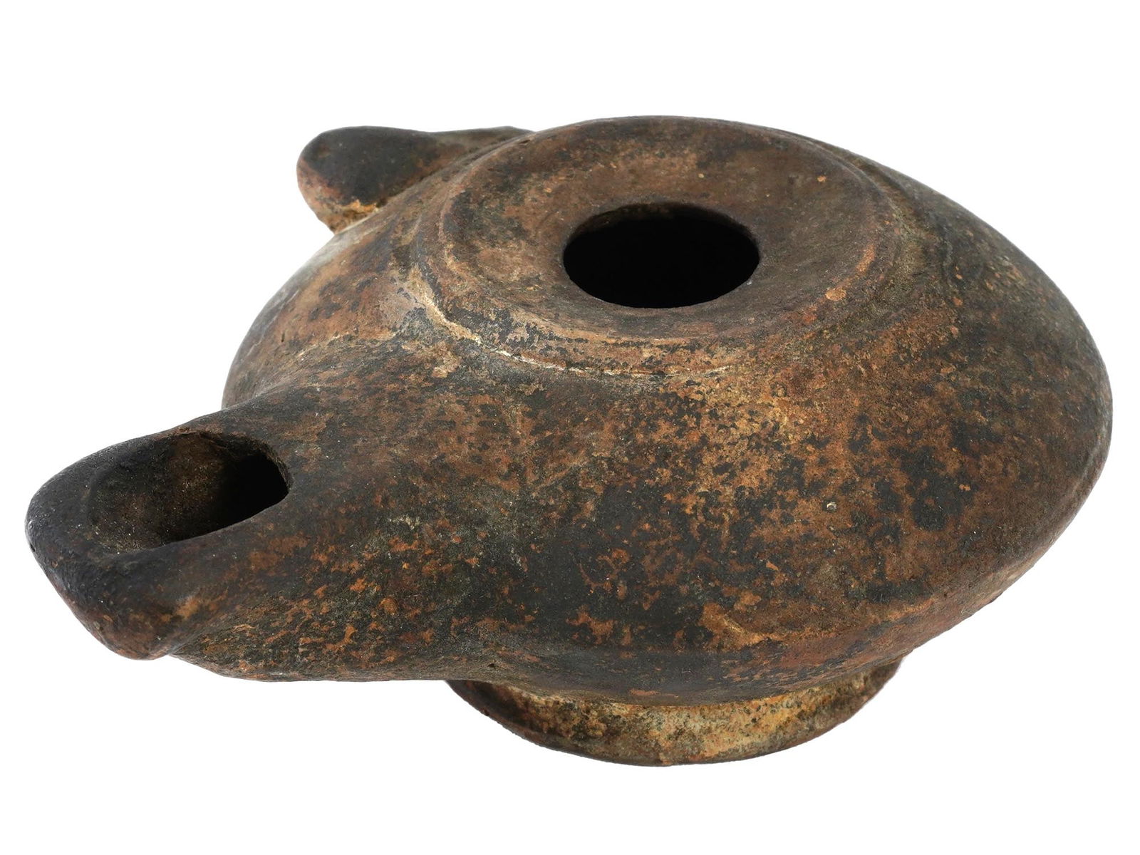 ANCIENT ROMAN BYZANTINE TERRACOTTA POTTERY OIL LAMP (1 of 9)