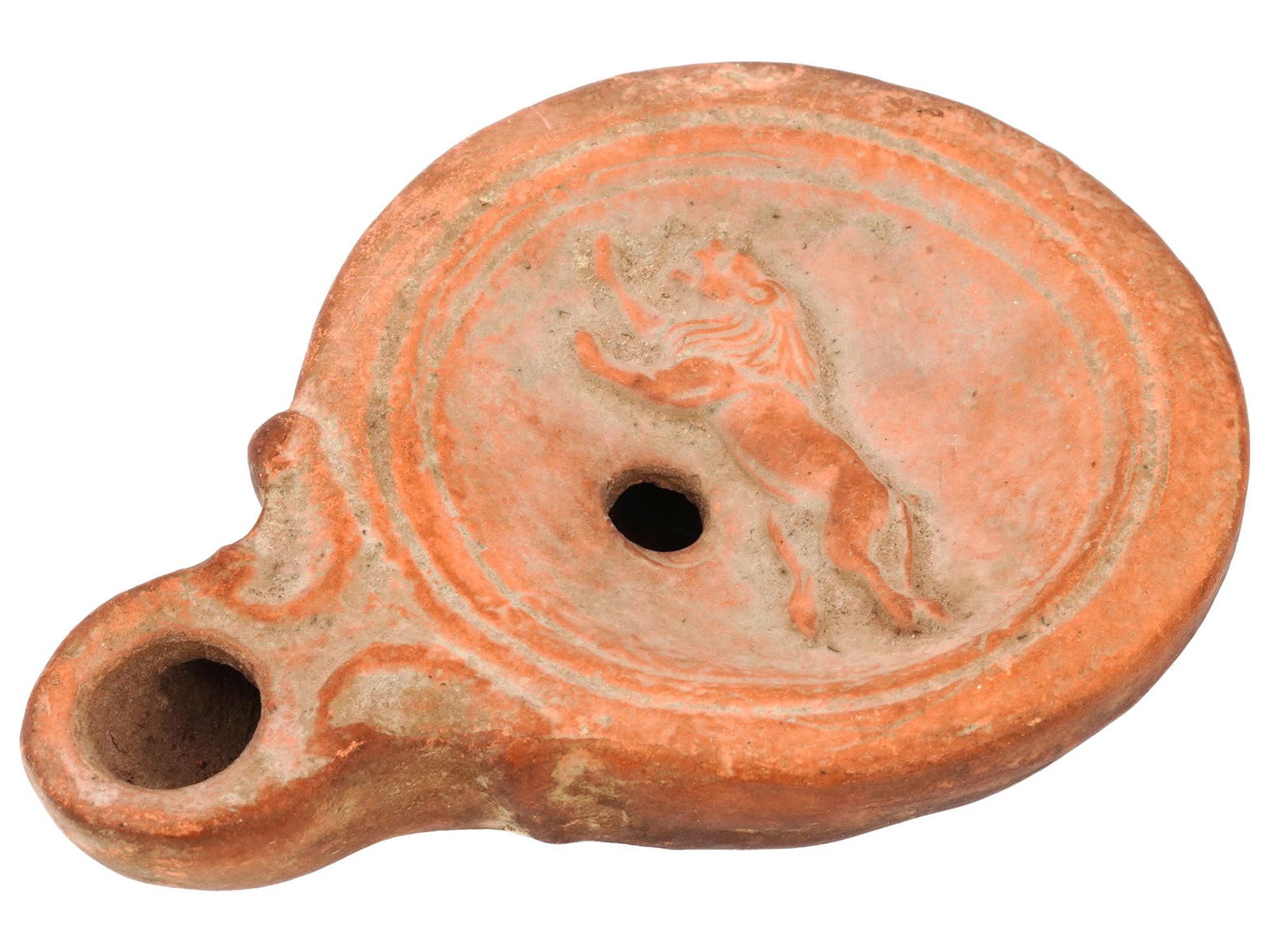 ANCIENT ROMAN BYZANTINE TERRACOTTA POTTERY OIL LAMP (1 of 8)