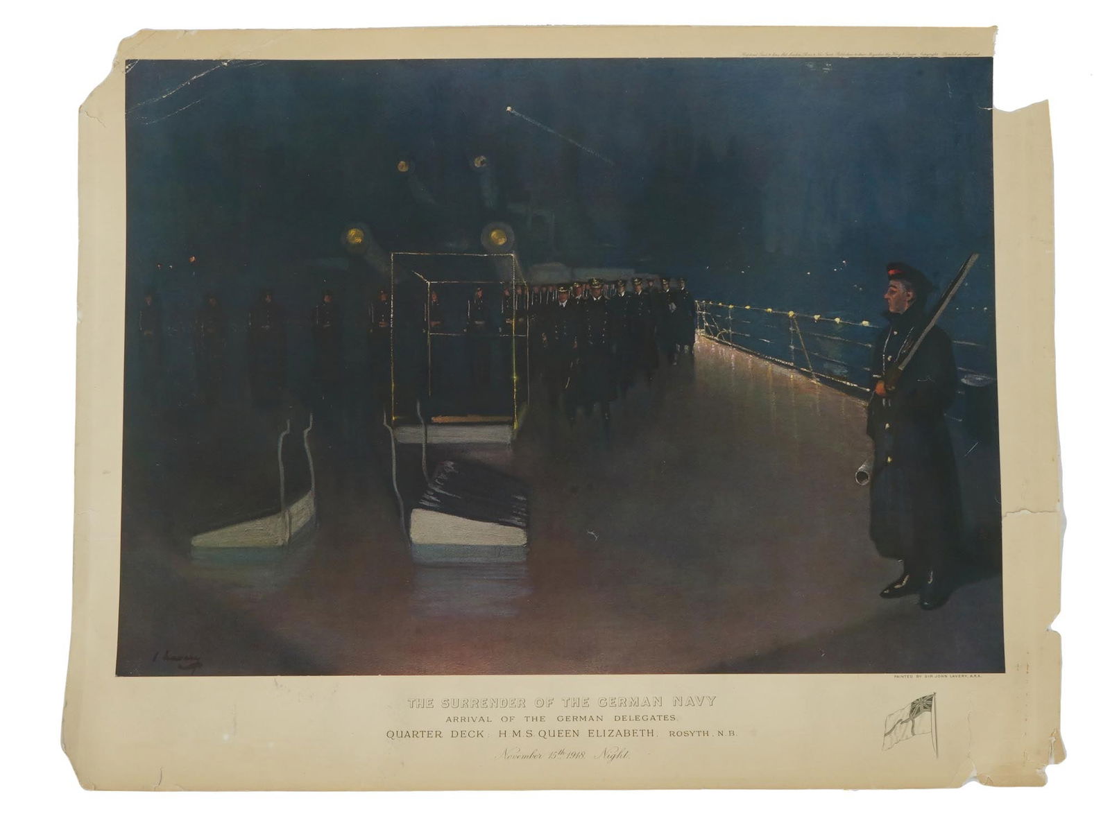WWI ERA LITHOGRAPH PRINT AFTER JOHN LAVERY (1 of 9)