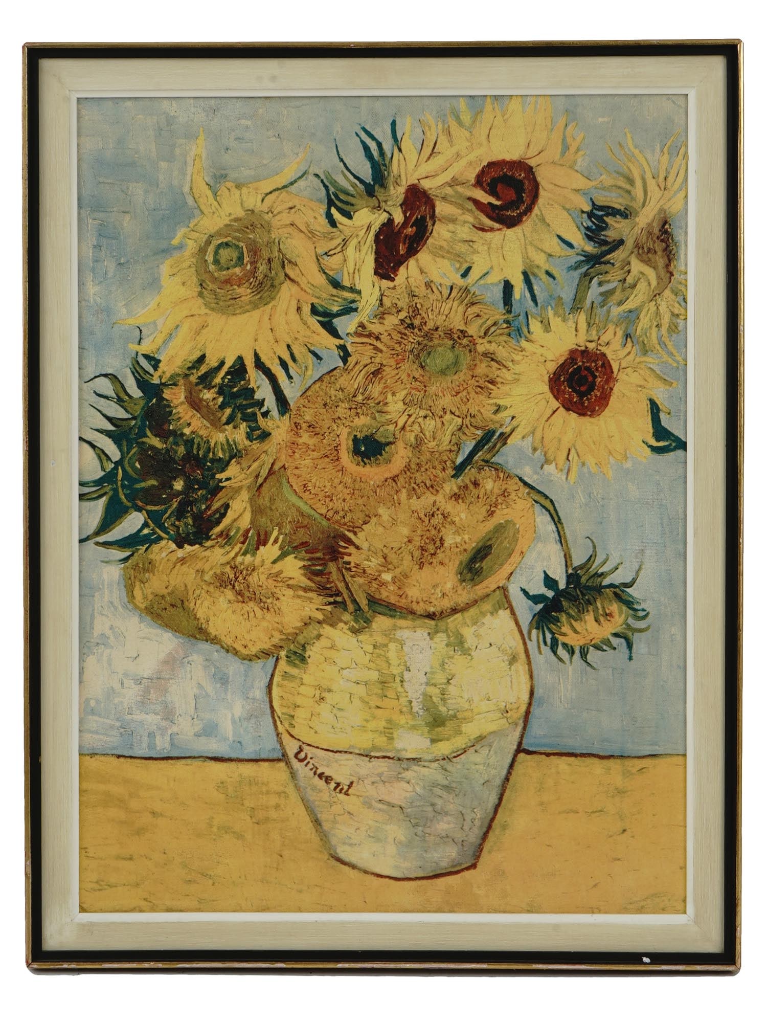 VINTAGE PRINT SUNFLOWERS AFTER VINCENT VAN GOGH (1 of 5)