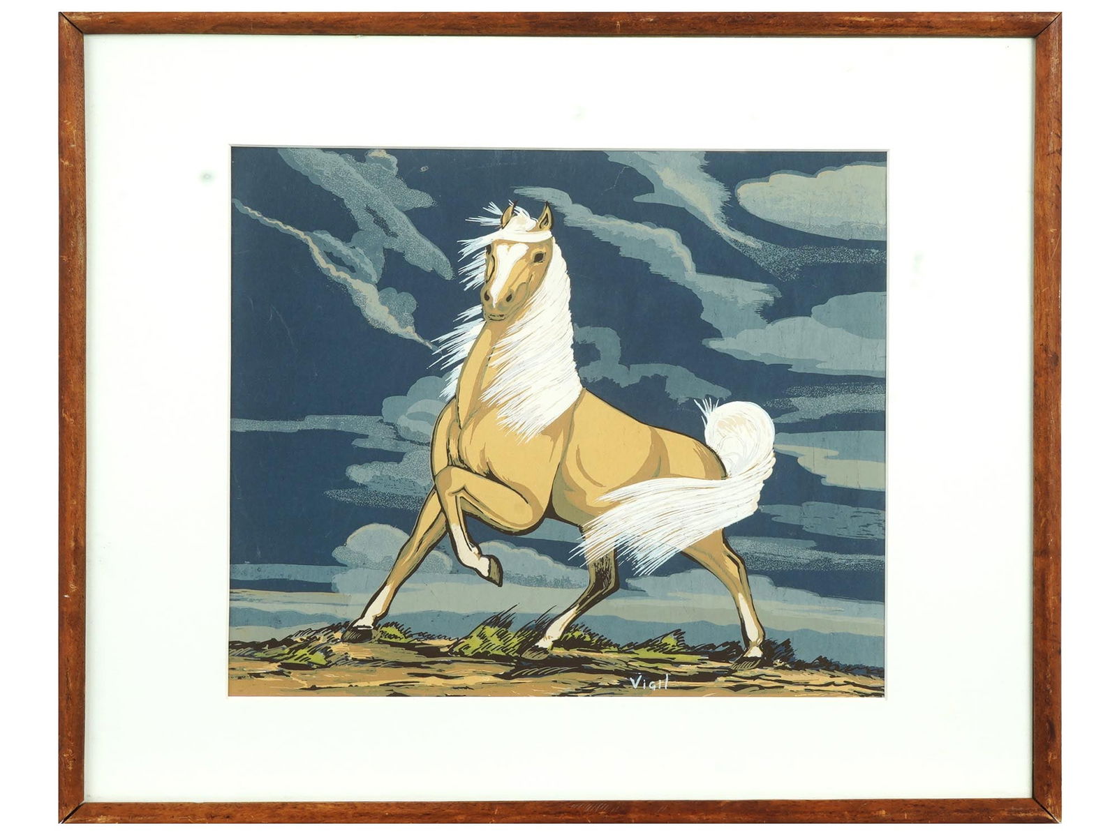 AMERICAN GOUACHE PAINTING BY FRANK PAUL VIGIL (1 of 4)