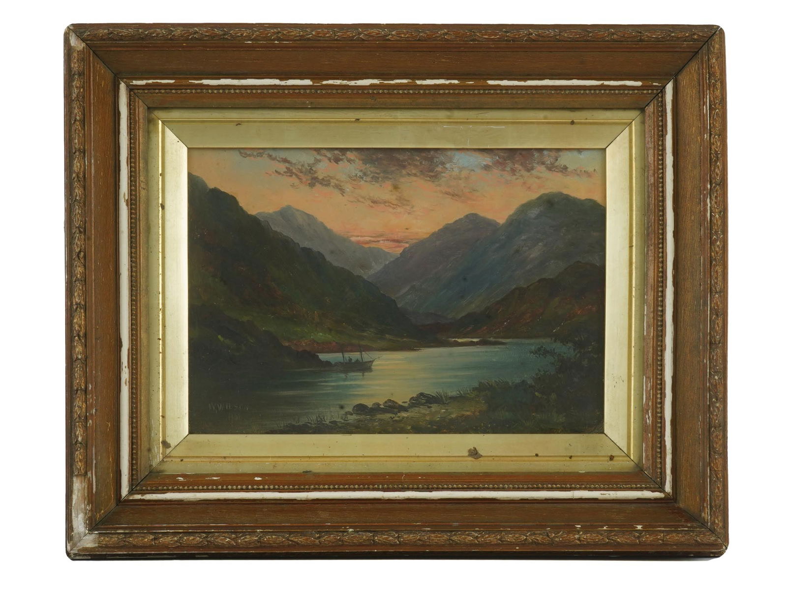 ANTIQUE SCOTTISH OIL PAINTING BY WILLIAM H WILSON (1 of 6)