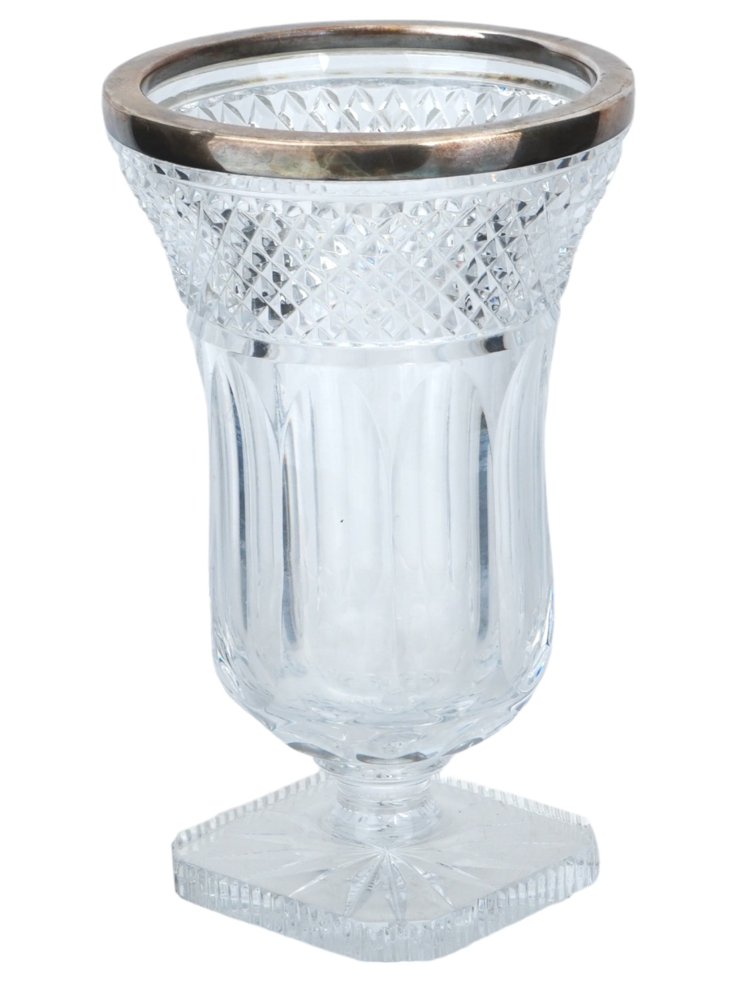 VINTAGE GERMAN STERLING SILVER CRYSTAL GLASS VASE (1 of 6)