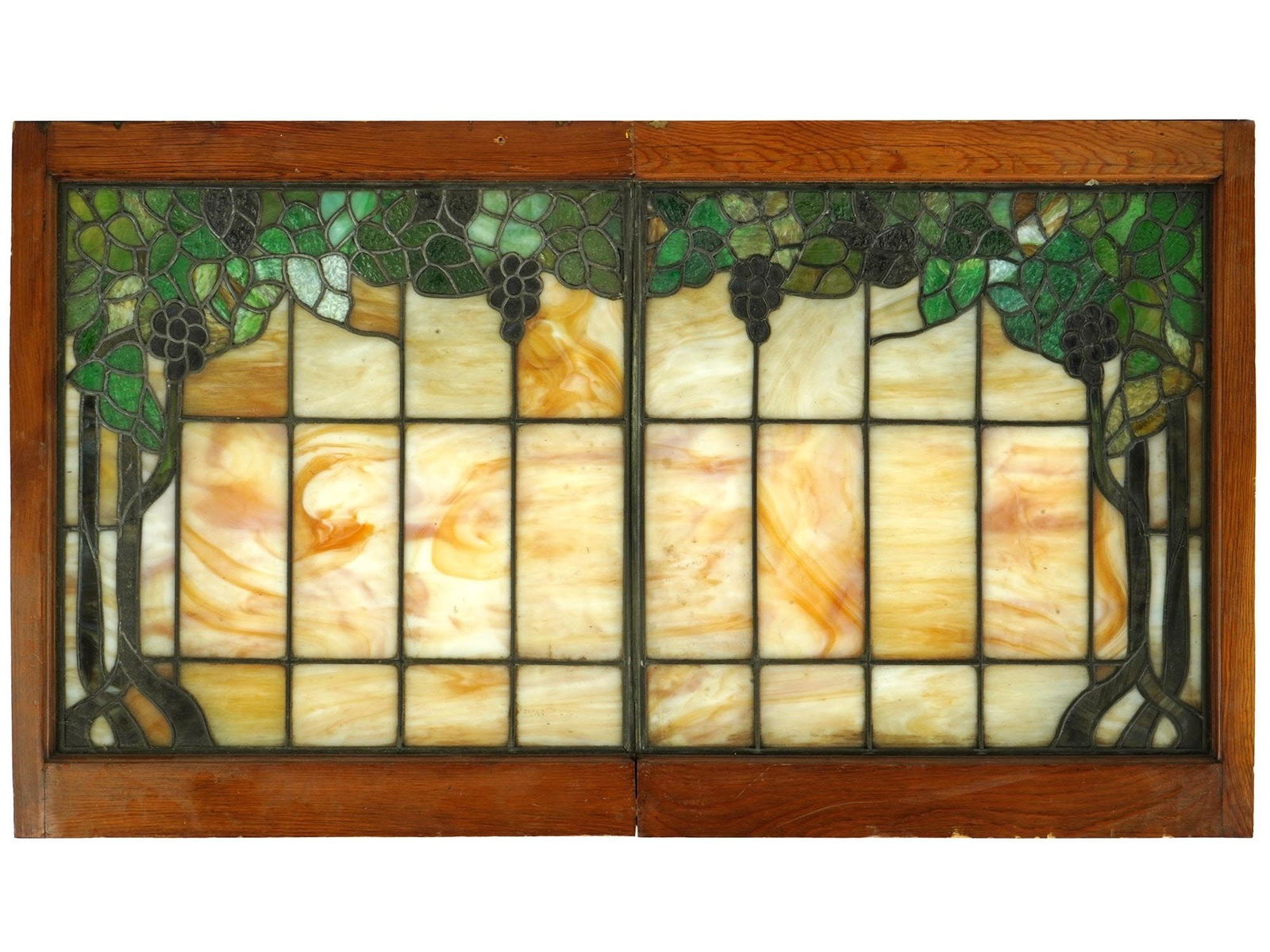 ANTIQUE AMERICAN ART NOUVEAU STAINED GLASS WINDOW (1 of 5)