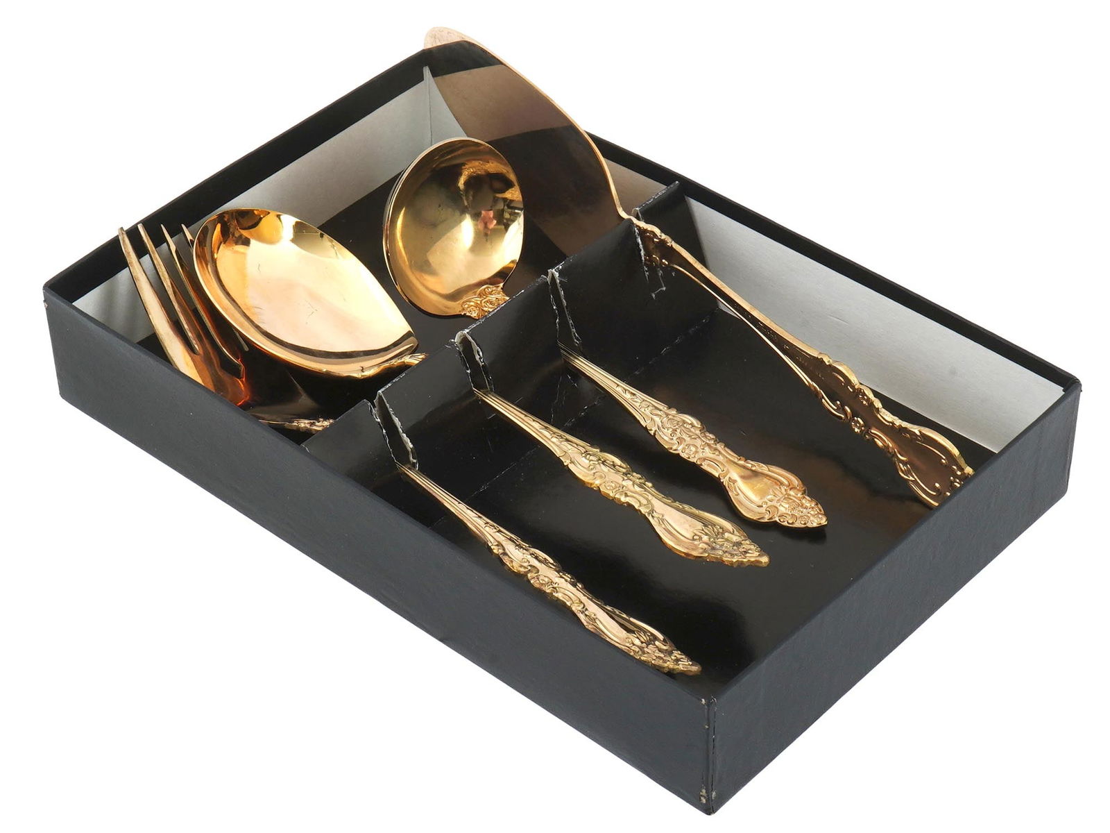 JAPANESE 24K GOLD PLATED STAINLESS STEEL SERVING SET (1 of 5)