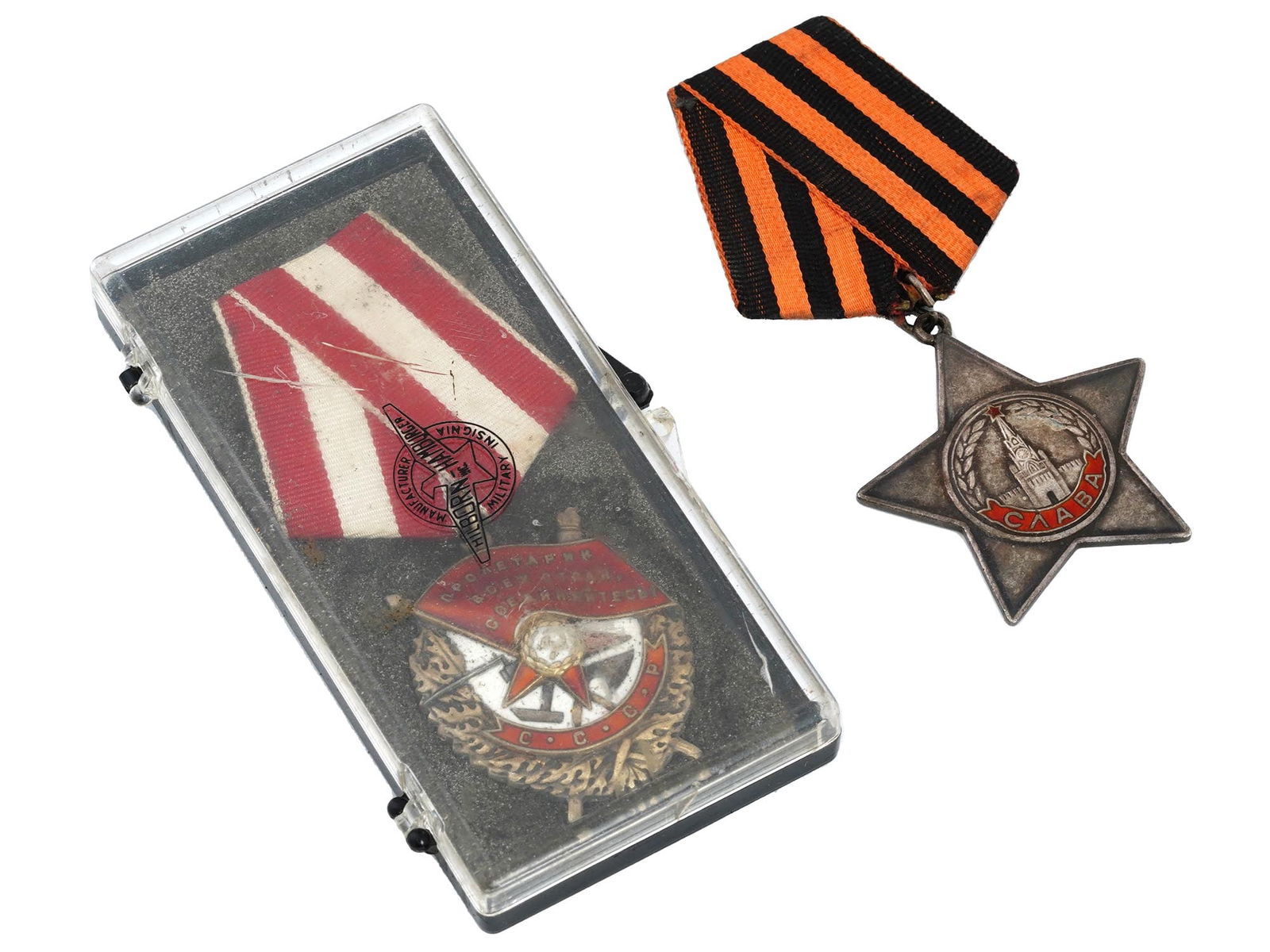 ORIGINAL RUSSIAN SOVIET ORDERS OF RED BANNER AND GLORY (1 of 8)
