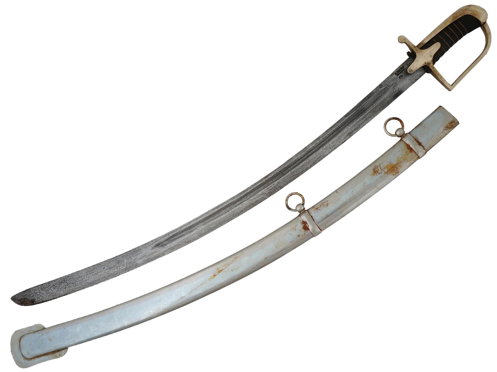 ANTIQUE POLISH A MANN OFFICERS SWORD WITH SCABBARD (1 of 5)