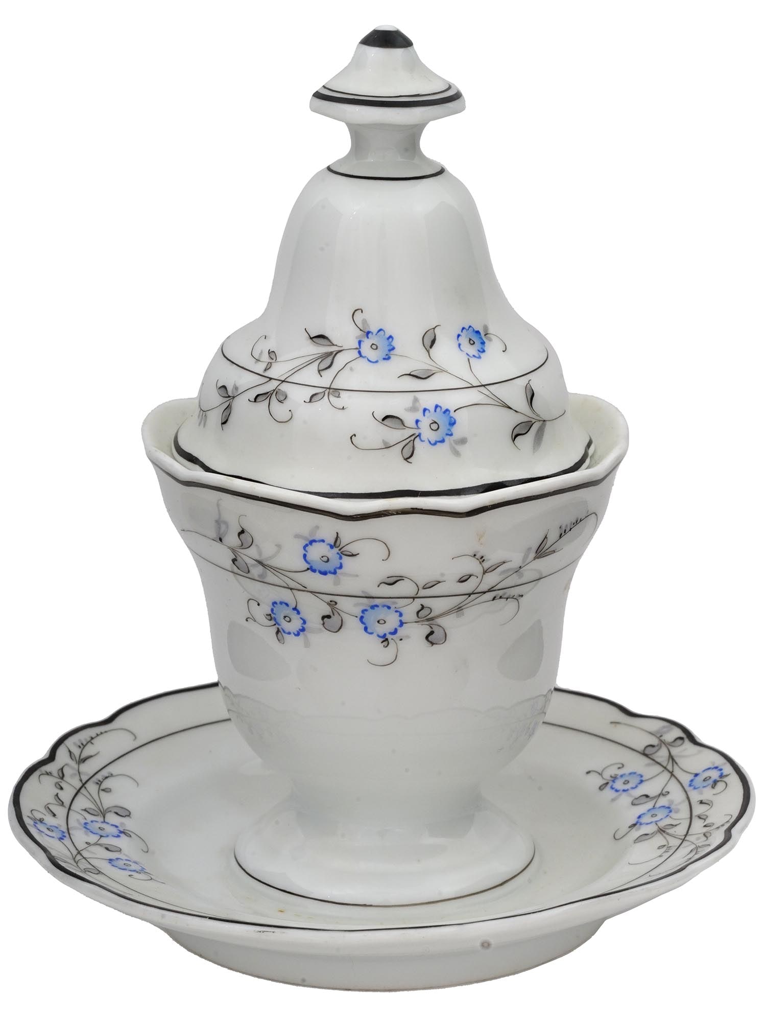 ANTIQUE FISCHER AND MIEG PORCELAIN MUSTARD POT (1 of 6)