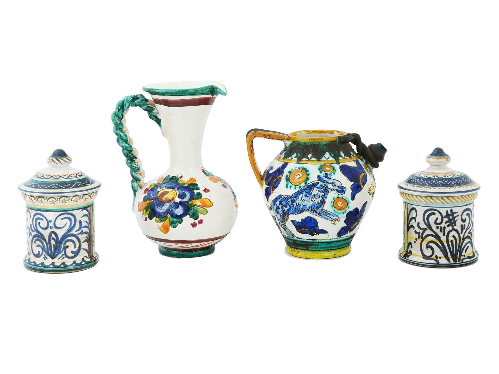 LOT OF FOUR VINTAGE ITALIAN CERAMIC JUGS AND JARS (1 of 9)