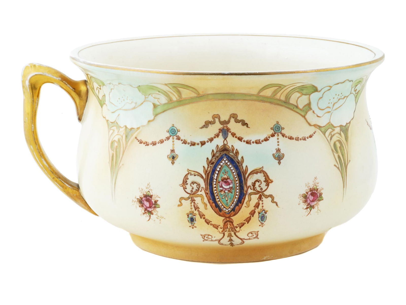 ANTIQUE ENGLISH CROWN DEVON PORCELAIN CHAMBER POT (1 of 7)