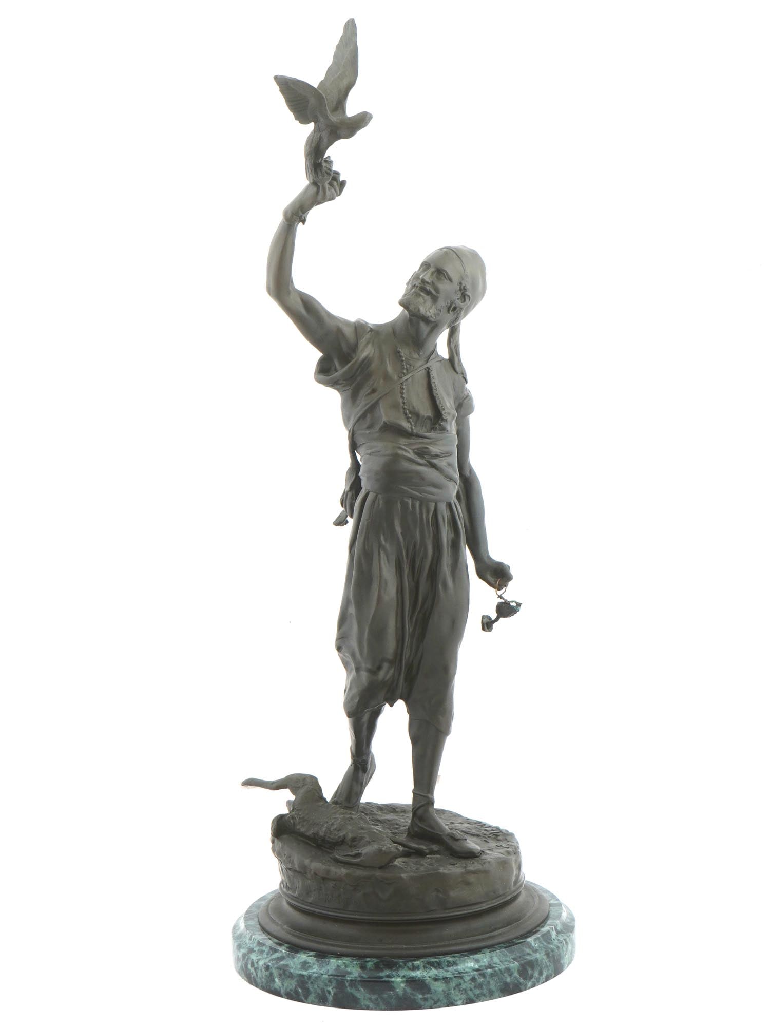 LARGE FRENCH ARAB BRONZE SCULPTURE AFTER PIERRE J MENE (1 of 7)