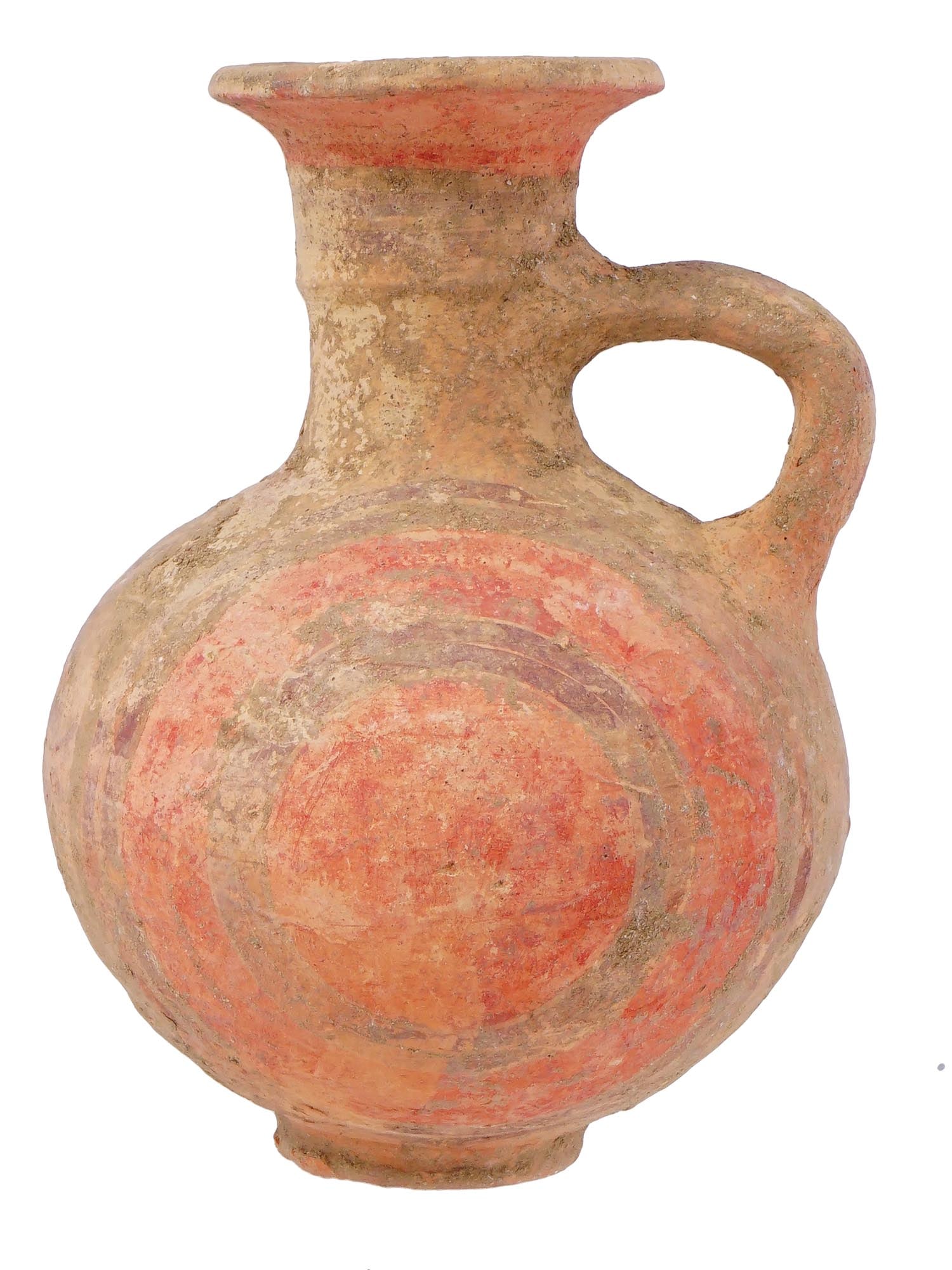 ANCIENT CYPRIOT STYLE POTTERY JUG WITH PAINTED DECOR (1 of 9)