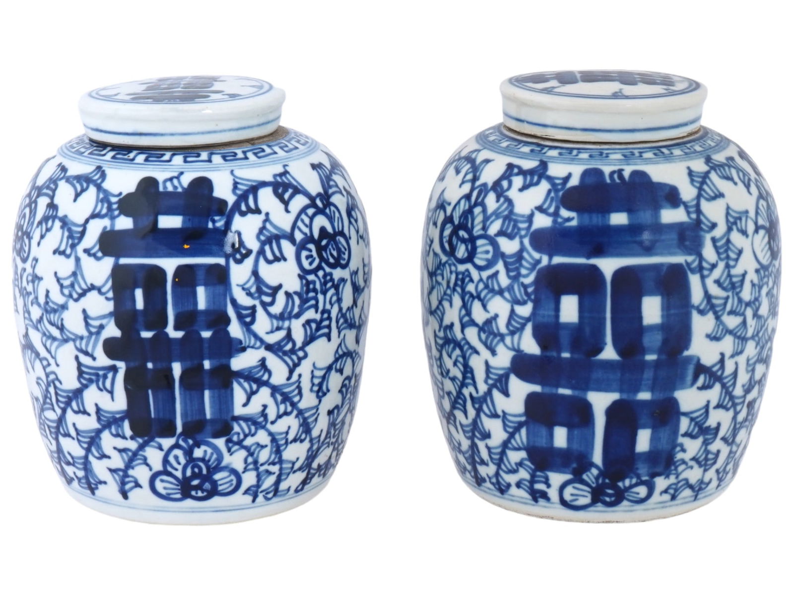 CHINESE BLUE AND WHITE PORCELAIN GINGER JARS (1 of 7)