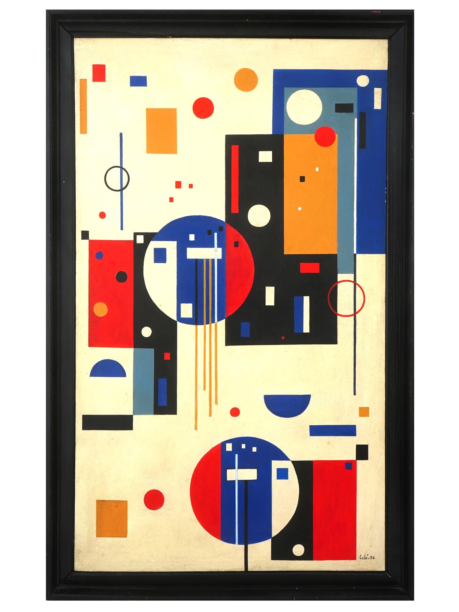 ATTR TO LOLO SOLDEVILLA ABSTRACT CUBAN OIL PAINTING (1 of 6)