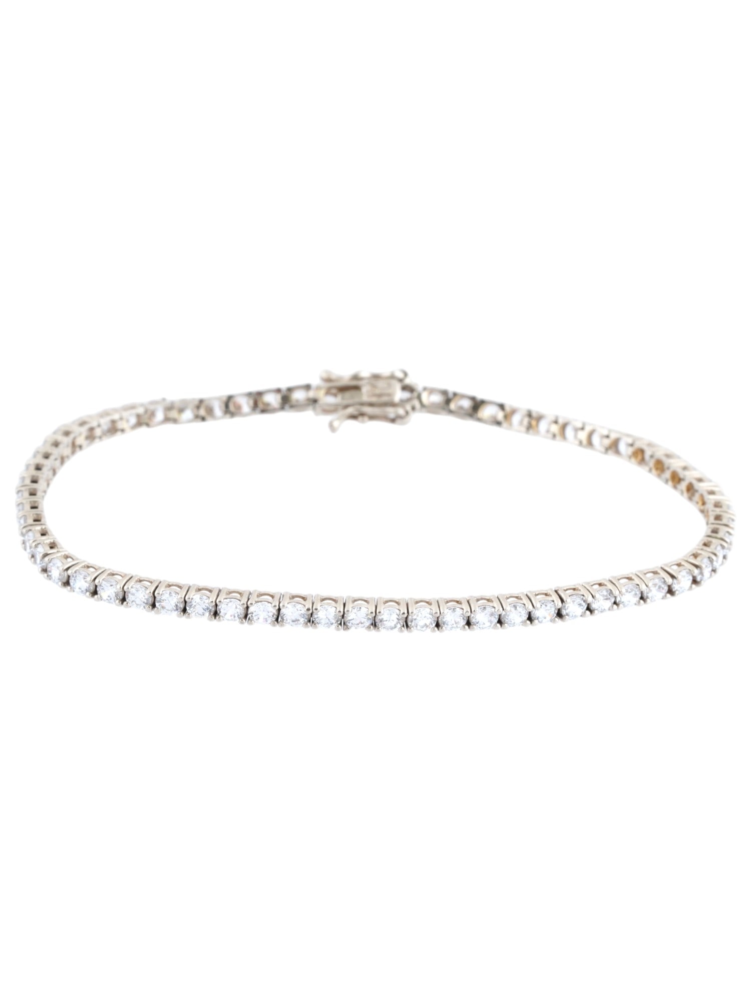 14K WHITE GOLD TENNIS BRACELET W WHITE DIAMONDS (1 of 4)