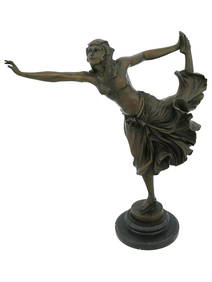 FRENCH DANCER BRONZE SCULPTURE AFTER CLAIRE COLINET (1 of 8)