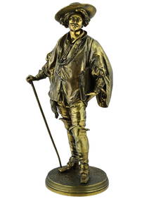 FRENCH MALE BRONZE SCULPTURE AFTER JEAN J SALMSON (1 of 7)