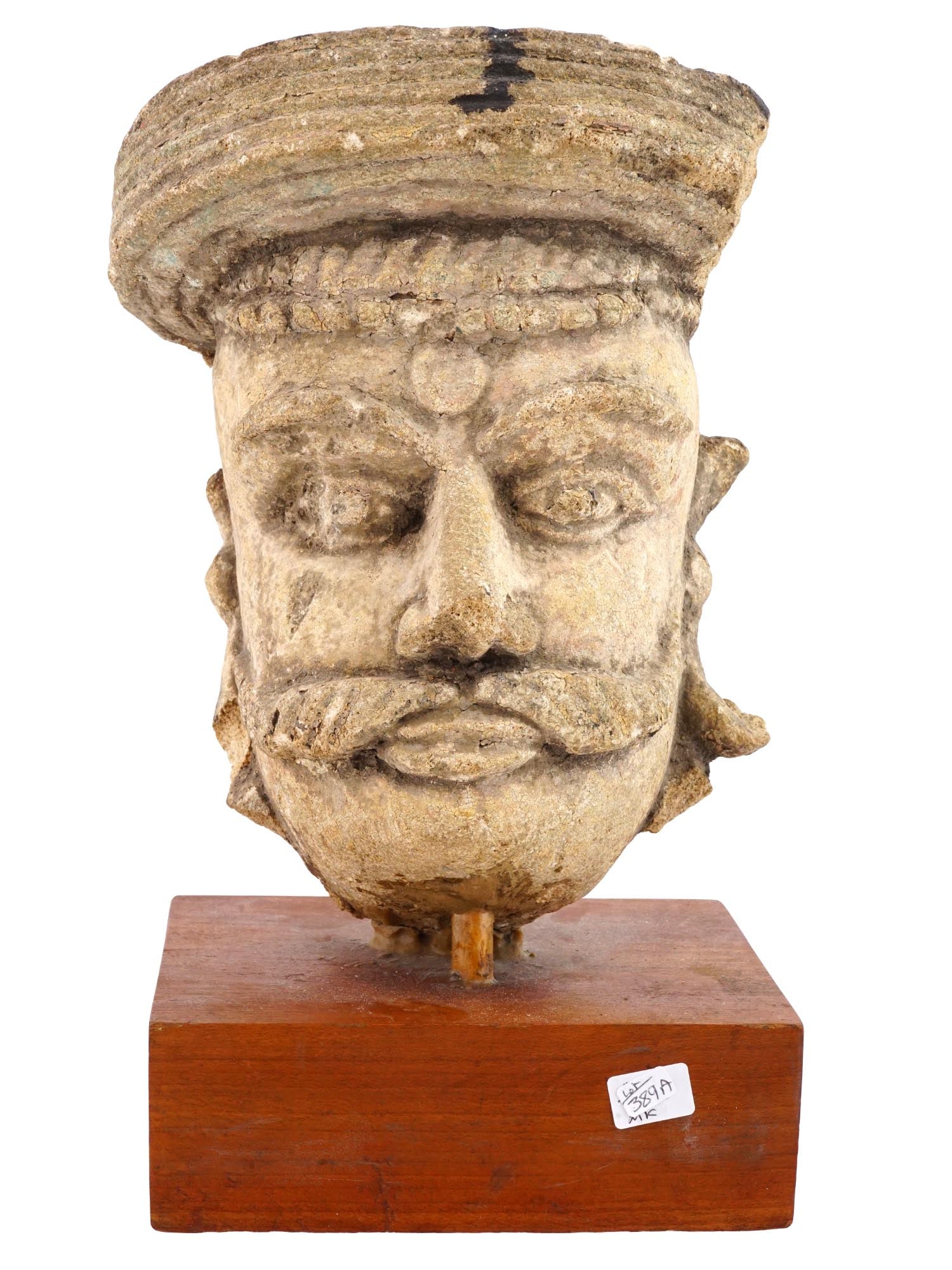 ANTIQUE COLONIAL INDIA RAJASTHAN COURT NOBLEMAN HEAD (1 of 7)