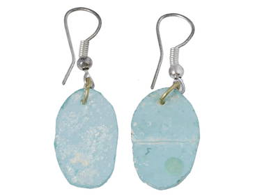 ANCIENT ROMAN EMPIRE GLASS DANGLE EARRINGS (1 of 3)