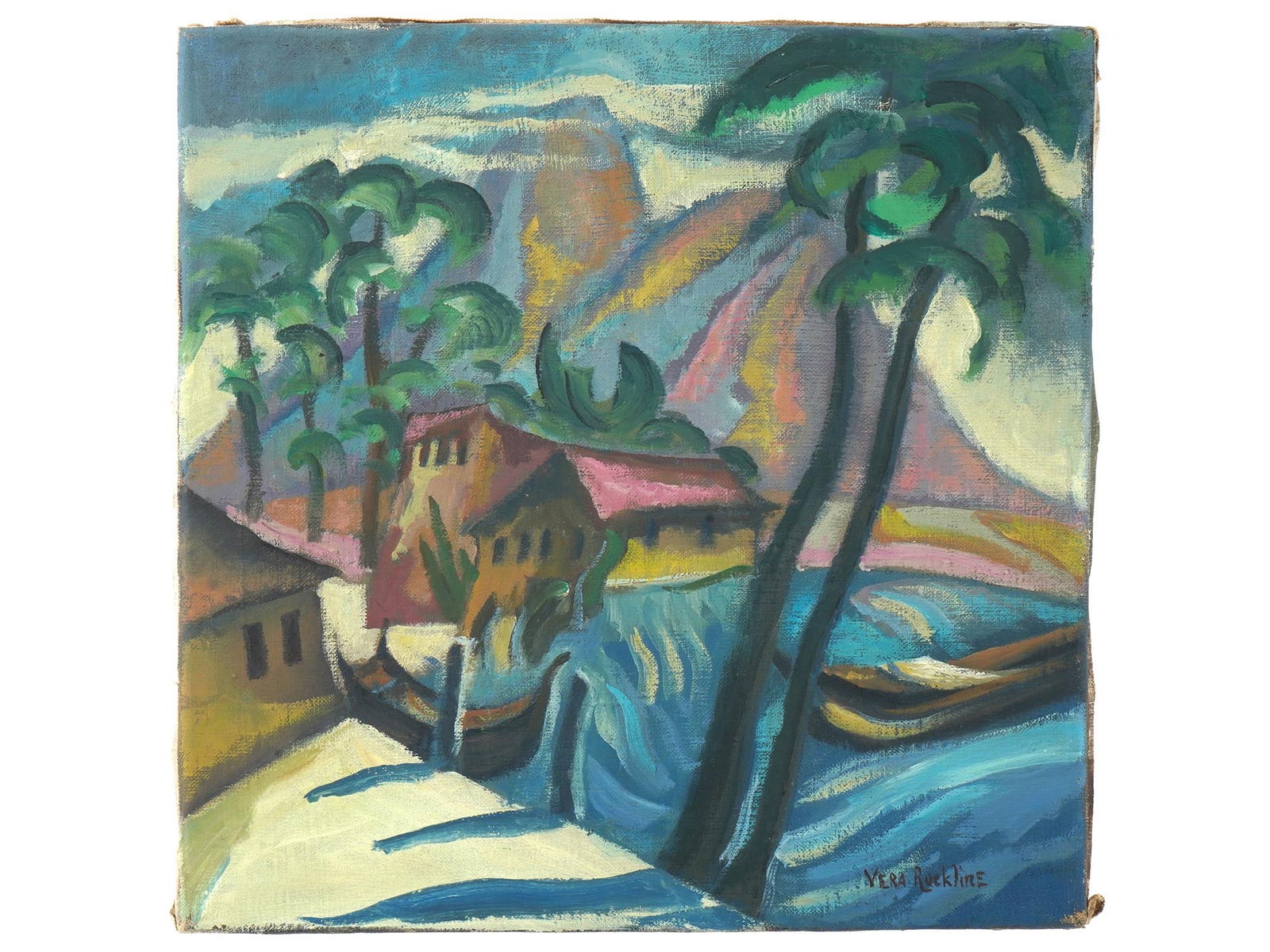 RUSSIAN LANDSCAPE OIL PAINTING ATTR TO VERA ROCKLINE (1 of 6)