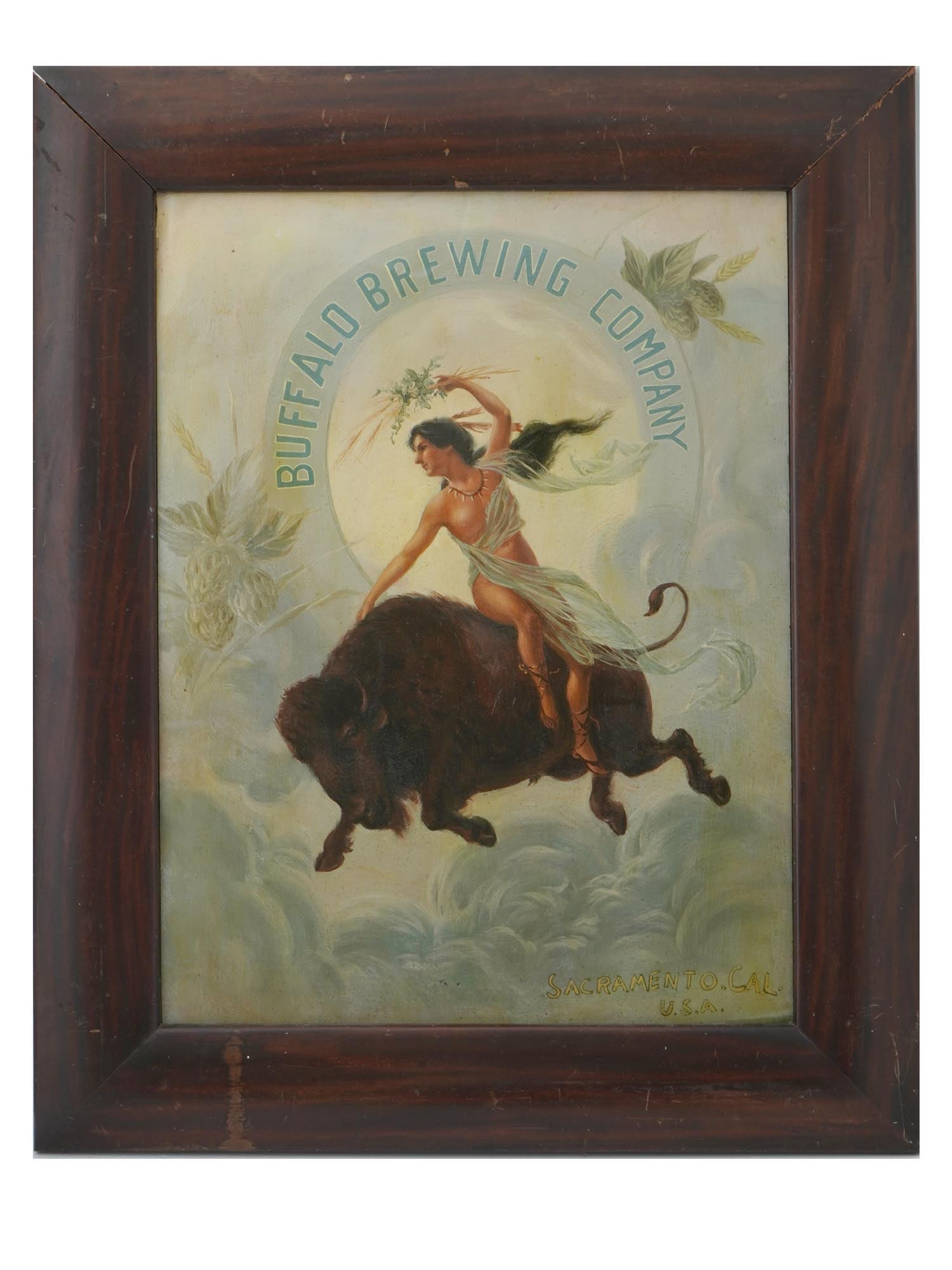 BUFFALO BREWING COMPANY ADVERTISEMENT OIL PAINTING (1 of 7)